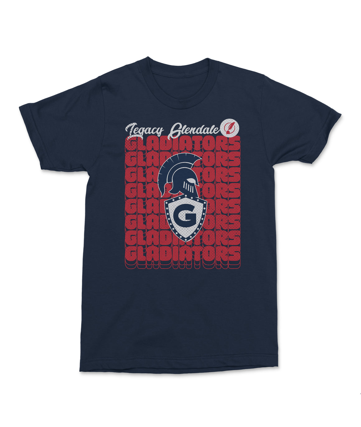 Legacy Traditional School Glendale - Navy Retro Look Shirt